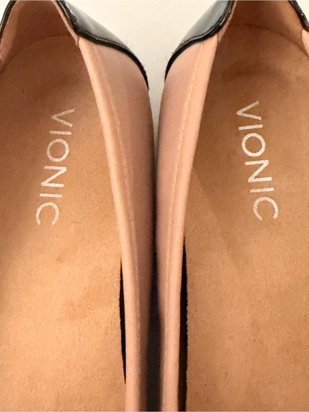 Vionic Women's Spark Minna Ballet flats Leather Shoes Size 8 Dust Pink Black